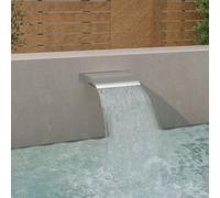 vidaXL Fuente de piscina acero inoxidable plateada 45x26x13 cm