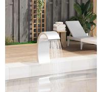 vidaXL Fuente de Piscina con LED de Acero Inoxidable Cascada Jardín Estanque Modelo Con LEDs, sin LED