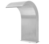 vidaXL Fuente para piscina Acero inoxidable 45x30x65 cm Plateada Decoración