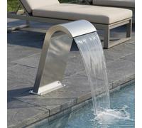 vidaXL Fuente de Piscina Plateado 47 x 31 x 60 cm Acero inoxidable