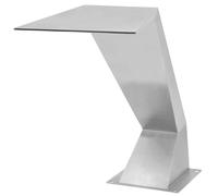 vidaXL Fuente para Piscina de Acero Inoxidable Plateada Decoración Dimensiones 64 x 30 x 52 cm, 50 x 30 x 90 cm