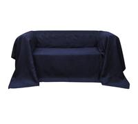 vidaXL Funda color azúl marino para sofá de micro-gamuza, 270 x 350 cm