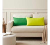 vidaXL Funda de almohada 12 uds. HEERLEN Verde brillante. 40 x 80 cm