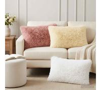 vidaXL Funda de almohada 2 pcs HEERLEN Blanco 50 x 70 cm Fleece PV