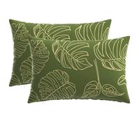 vidaXL Funda de almohada 2 pcs HEERLEN Diseño de Hojas 30 x 50 cm
