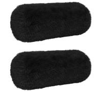 vidaXL Funda de Almohada 2 pcs HEERLEN Negro Ø 15 x 40 cm Fleece PV