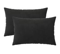 vidaXL Funda de almohada 2 pcs HEERLEN Negro 50 x 70 cm Terciopelo