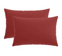vidaXL Funda de almohada 2 pcs HEERLEN Rojo vino 30 x 50 cm Poliéster