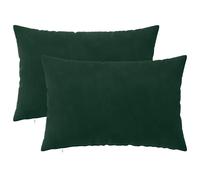 vidaXL Funda de almohada 2 pcs HEERLEN Verde oscuro 30 x 50 cm