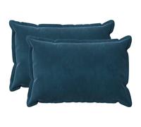 vidaXL Funda de almohada 2 pcs HOUTEN Azul 50 x 70 cm Terciopelo