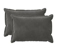 vidaXL Funda de almohada 2 pcs HOUTEN Gris oscuro 50 x 70 cm