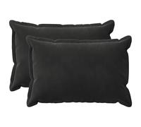 vidaXL Funda de almohada 2 pcs HOUTEN Negro 30 x 50 cm Terciopelo
