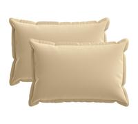 vidaXL Funda de almohada 2 uds. HOUTEN Beige 30 x 50 cm Poliéster