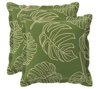 vidaXL Funda de Almohada 2 uds. Houten Diseño de Hojas 50 x 50 cm