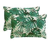 vidaXL Funda de Almohada 2 uds. Houten Estampado de Hojas 30 x 50 cm