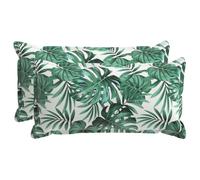 vidaXL Funda de Almohada 2 uds. Houten Estampado de Hojas 40 x 70 cm
