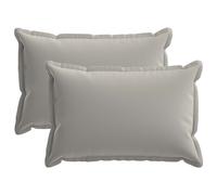 vidaXL Funda de almohada 2 uds. HOUTEN Gris 50 x 70 cm Poliéster