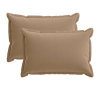 vidaXL Funda de almohada 2 uds. HOUTEN Gris topo 50 x 70 cm Poliéster