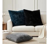 vidaXL Funda de almohada 6 uds. HEERLEN Gris oscuro 80 x 80 cm