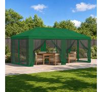 vidaXL Funda de Gazebo con Paredes Laterales 6 x 3 m Verde Poliéster
