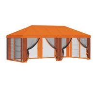 vidaXL Funda de Gazebo con Paredes Laterales Naranja 600,5 x 300,5 cm, Carpa de jardín, Sombra Exterior, toldo para terraza, Ideal para Fiestas en el Patio