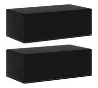 vidaXL Funda de muebles jardín 2 uds 6 ojales para BBQ 170x90x60 cm