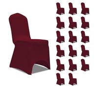 vidaXL Funda de silla elástica 18 unidades color burdeos