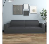 vidaXL Funda elástica de sillón de 3 plazas poliéster jersey antracita