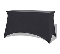 vidaXL Funda elástica para mesa 2 uds 243x76x74 cm antracita