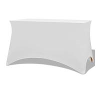 vidaXL Funda elástica para mesa 2 uds 243x76x74 cm blanco