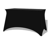 vidaXL Funda elástica para mesa 2 uds 243x76x74 cm Negro