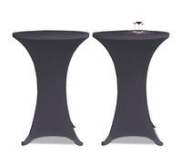 vidaXL Funda elástica para mesa 2 unidades 70 cm gris antracita