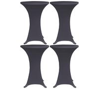 vidaXL Funda elástica para mesa 4 unidades 60 cm gris antracita