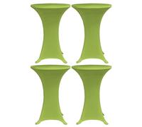 vidaXL Funda elástica para mesa 4 unidades 60 cm verde