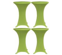 vidaXL Funda elástica para mesa 4 unidades 70 cm verde