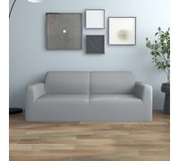 vidaXL Funda elástica para sillón de 2 plazas poliéster jersey gris