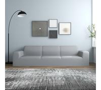 vidaXL Funda elástica para sillón de 4 plazas poliéster jersey gris
