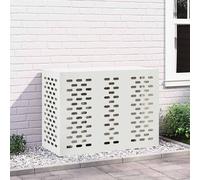 vidaXL Funda para Aire Acondicionado Blanco 110 x 50 x 80 cm Acero