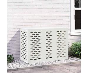 vidaXL Funda para Aire Acondicionado Blanco 110 x 50 x 80 cm Acero