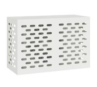 vidaXL Funda para aire acondicionado Blanco 90 x 40 x 60 cm Acero protección al aire libre