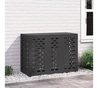vidaXL Funda para Aire Acondicionado Negro 110 x 50 x 80 cm Acero