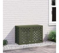vidaXL Funda para Aire Acondicionado Verde oliva 90 x 40 x 60 cm Acero