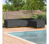 vidaXL Funda para muebles 355 x 275 x 80 cm Tela Oxford 210D Forma L