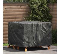 vidaXL Funda para Muebles Liso Negro 113 x 113 x 73 cm 210D, Protector de jardín y terraza, Moderno, Resistente al Agua, UV, Duradero, para Muebles y Accesorios de Exteriores