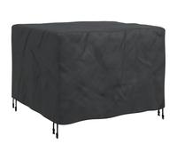 vidaXL Funda para Muebles Liso Negro 113 x 113 x 73 cm 210D, Protector de jardín y terraza, Moderno, Resistente al Agua, UV, Duradero, para Muebles y Accesorios de Exteriores