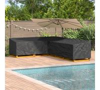 vidaXL Funda para muebles Negro 330 x 255 x 80 cm Tela Oxford 210D