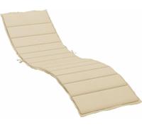 vidaXL, funda para tumbona, color beige, 200x60x3 cm, tejido Oxford
