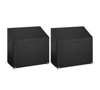 vidaXL Fundas bancos jardín 2 uds 8 ojales polietileno 130x70x70/88 cm