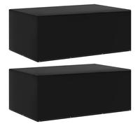 vidaXL Fundas de muebles de jardín 2 uds 12 ojales 225x143x90 cm