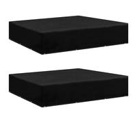 vidaXL Fundas de muebles de jardín 2 uds 12 ojales 250x250x70 cm